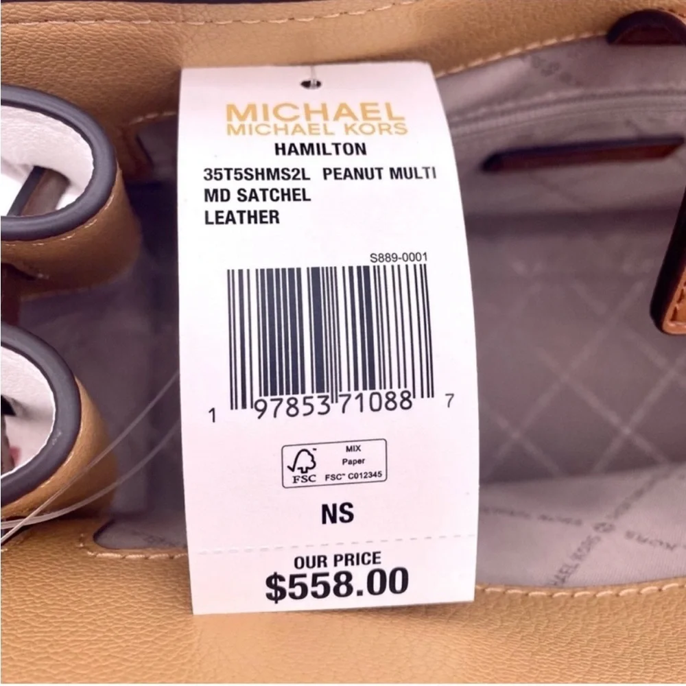 Michael Kors Hamilton Medium Color-Block Leather Satchel